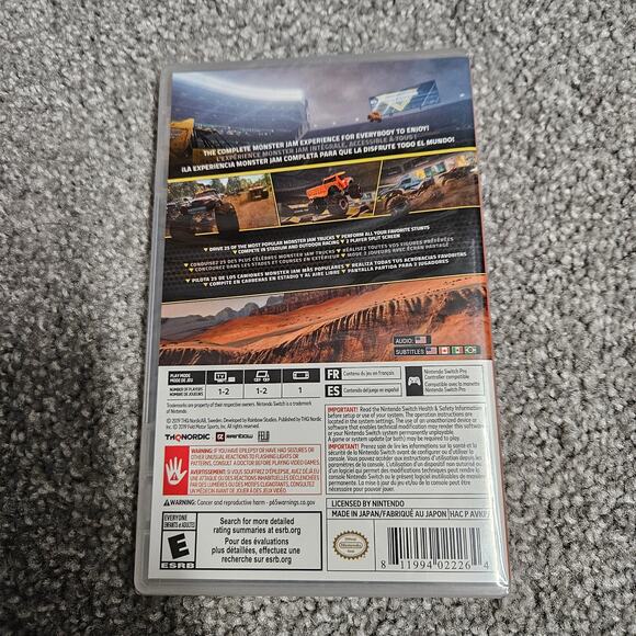 Monster Jam Steel Titans Nintendo Switch Grave Digger NEW - Picture 2 of 2